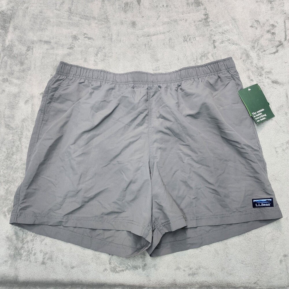 NWT LL Bean Swim Trunks Lined Men's Size XXL Gray Shorts